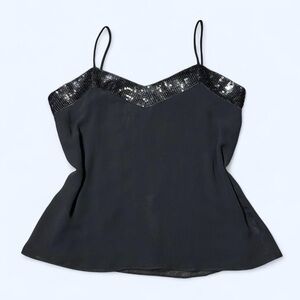 Y2K Black Sequin Tank Top by Atina Christina!